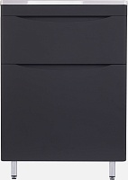 Style Line Тумба под раковину Бергамо Мини 60 черная Люкс антискрейтч Plus